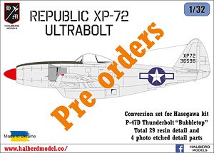 リパブリック XP-72 ウルトラボルト 改造セット (ハセガワ用) (プラモデル)
