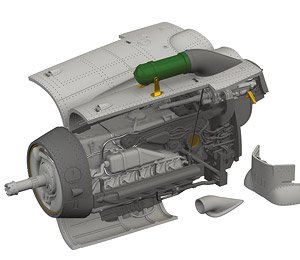 Bf109G-6 エンジン (エデュアルド用) (プラモデル)