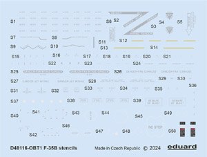 F-35B stencils Decal (for Tamiya) (Decal)