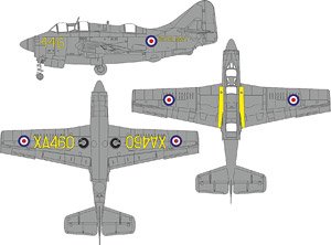 Masking Sheet for Fairey Gannet AS.1/AS.4 National & a/c marking (for Airfix) (Plastic model)