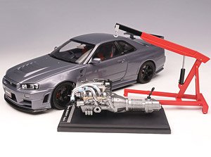 Nissan SkylineGT-R R34 NISMO CRS VER. Gun Metallic (Diecast Car)