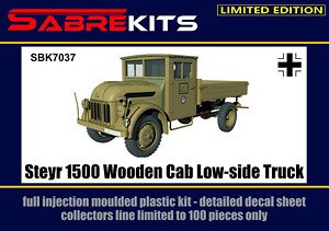 Steyr 1500 Wooden Cab Cargo Low-side Truck (Plastic model)