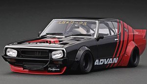 LB-WORKS Kenmeri 2Dr Black/Red (Diecast Car)