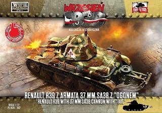 仏・ルノーR39軽戦車・SA38搭載型・尾橇付き (プラモデル)