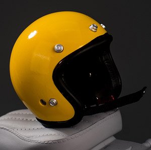 Vintage Open Face Helmet Yellow (Fashion Doll)