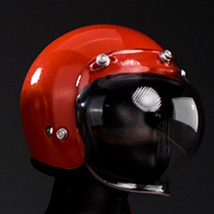 Vintage Open Face Helmet Red w/Bubble Shield (Fashion Doll)