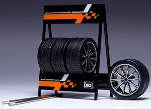 Tire Set RS3 Black / Silver (Diecast Car)