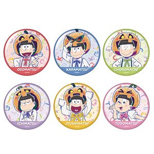 Osomatsu-san Trading Can Badge Pumpkin Ver. (Set of 6) (Anime Toy)
