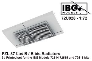 PZL37B/Bbis Radiators (3D Printed) (for IBG) (Plastic model)