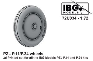 PZL P.11/P.24 Wheels (3D Printed) (for IBG) (Plastic model)