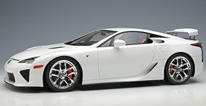 Lexus LFA 2010 Rear Wing up Whitest White (Diecast Car)