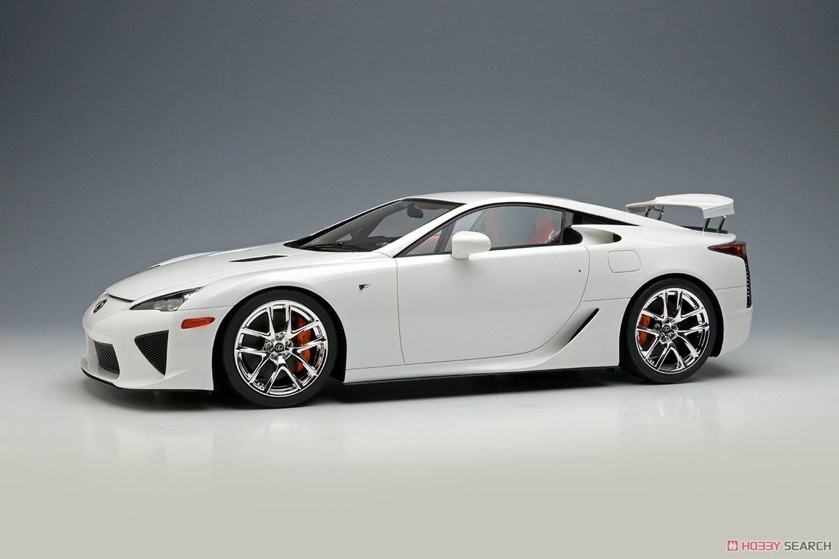 Lexus LFA 2010 Rear Wing up Whitest White (Diecast Car) Item picture1