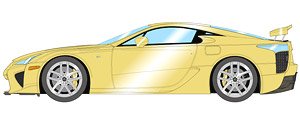 Lexus LFA 2010 Rear Wing up Crystal Gold (Diecast Car)