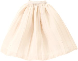 PNS Fluffy Long Skirt (Milk) (Fashion Doll)