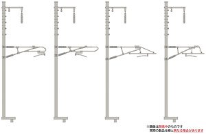 単線架線柱・新幹線型 (24本セット) (鉄道模型)