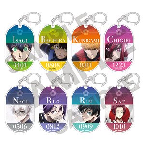 Blue Lock Locker Tag Style Trading Acrylic Key Ring (Set of 8) (Anime Toy)