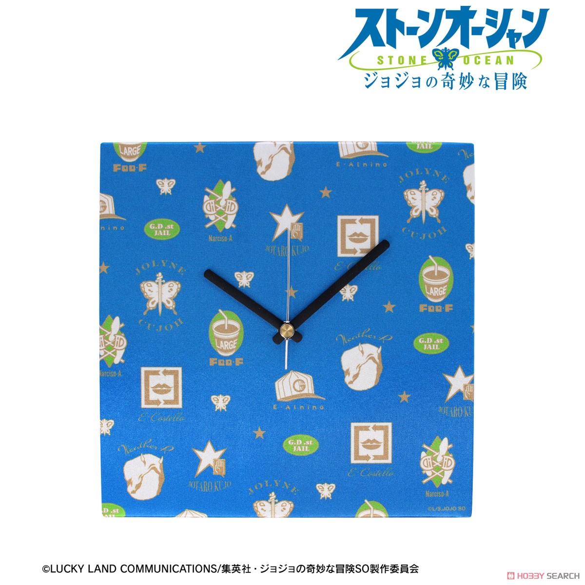 Animation [JoJo`s Bizarre Adventure Stone Ocean] Symbol Mark Pattern Fabric Wall Clock (Anime Toy) Item picture1