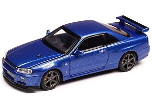 Nissan Skyline GT-R R34 V Spec II Bayside Blue (Diecast Car)
