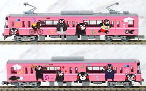 The Railway Collection Kumamoto Electric Railway Type 03 (Kumamon Wrapping) (2-Car Set) (Model Train)