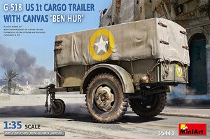 G-518 US 1t CARGO TRAILER WITH CANVAS `BEN HUR` (Plastic model)