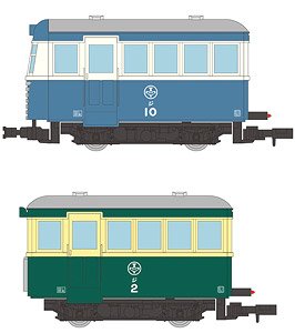 鉄道コレクション ナローゲージ80 猫屋線 ジ10新塗装・ジ2ツートンカラー(クリーム・グリーン) (2両セット) (鉄道模型)