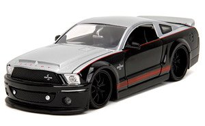 2008 フォード マスタング シェルビー GT500KR ブラック/シルバー (ミニカー)