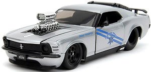 1970 Ford Mustang Boss 429 Silver / Highway Drag (Diecast Car)