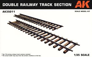 DOUBLE RAILWAY TRACK SECTION (Plastic model)