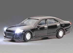 ジャストプラグ自動車 セダン 黒 (白色ヘッドライト) (鉄道模型)