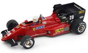 フェラーリ 126 C4 1984年ベルギーGP #28 R.Arnoux ドライバーフィギュア付 (ミニカー)