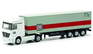 (TT) Mercedes-Benz Actros Container Semi Trailer `DB Deutsche Bahn` (Model Train)