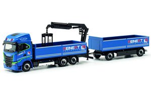 (HO) イベコ S-Way LNG planked bed 積載クレーン付 `Reinert Logistic` (鉄道模型)