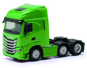 (HO) イベコ S-Way リジッドトラクター 3軸 グリーンイエロー [Iveco S-Way 6x2] (鉄道模型)