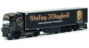 (HO) スカニア CS20 HD 冷蔵ボックスセミトレーラー `Stefan Klingbeil` (鉄道模型)