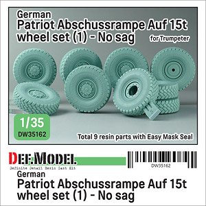 German Patriot Abschussrampe Auf 15t wheel set (1) - No sag (for Trumpeter)