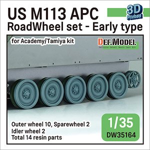 現用 アメリカ M113装甲兵員輸送車用初期型転輪セット 初期型誘導輪付(タミヤ/アカデミー用)