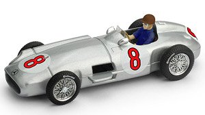 Mercedes-Benz W196 55 Dutch GP Winner #8 Fangio with Driver Figure (Diecast Car)