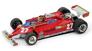 フェラーリ 126CK ターボ 1981年モンテカルロ優勝 #27 G.Villeneuve ドライバーフィギュア (ミニカー)