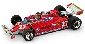 Ferrari 126CK Turbo 1981 Italian GP #27 Villeneuve with Driver Figure (Diecast Car)