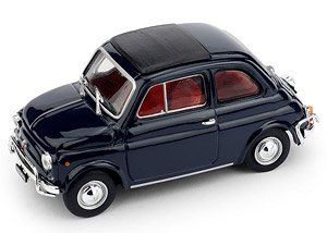 フィアット 500L 1968-1972 クローズ ブルーブラック レッドインテリア (ミニカー)