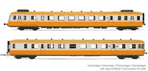 SNCF, RGP2 diesel railcar, re-built version, orange/silver livery, ep. IV w/DCC sound (2両セット) (鉄道模型)
