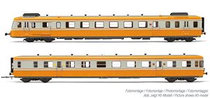 SNCF, RGP2 diesel railcar, re-built version, orange/beton livery, ep. IV ★外国形モデル (2両セット) (鉄道模型)