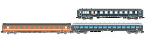 FS 3-unit Alpen-Express Rome Munich, WR+Eurofima 2nd cl. C1+UIC-X `64 2nd cl. grey (3両セット) (鉄道模型)