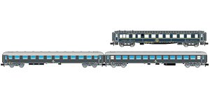 FS, 3-unit pack express train, CIWL WR + UIC-X `64 1st cl. + UIC-X `64 2nd cl. grey, ep. IV (3-Car Set) (Model Train)