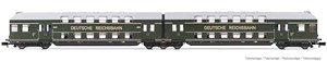 DR, 2-unit double-decker coach DB7, bottle green/grey `DEUTSCHE REICHSBAHN`, ep. III (2-Car Set) (Model Train)