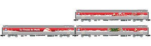 SNCF, 3-unit pack `Train de Noel - Coca-Cola 2010`, ep. VI (3-Car Set) (Model Train)