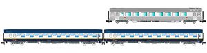 SNCF 3-unit Train Expo set 1, 2 x T2 sleeping coach + bar coach, ep. VI (3両セット) (鉄道模型)
