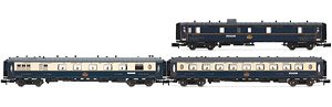CIWL, 3-unit pack `Edelweiss Pullman Express`, set 2/2 (DD3, VPC Fleche d`Or + VP Etoile du Nord), ep. II (3-Car Set) (Model Train)