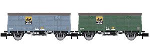 RENFE, 2-unit pack 2-axle covered wagon type J3 `Nitrato de Chile`, ep. III (2両セット) (鉄道模型)