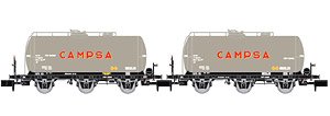 RENFE, 2-unit set 3-axle tank wagons `CAMPSA`, 2nd livery, ep. III (2両セット) ★外国形モデル (鉄道模型)
